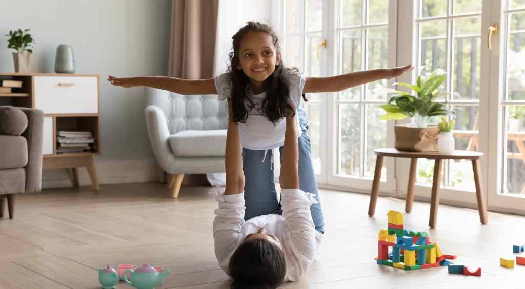 airplane game with parent and child